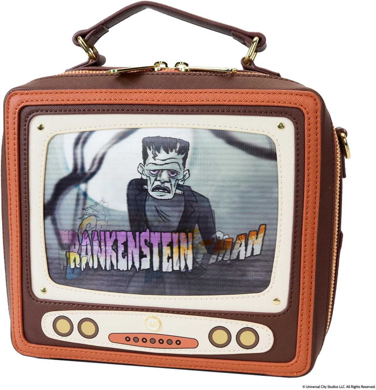 LOUNGEFLY Universal Monsters Vintage TV Triple Lenticular