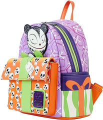 LOUNGEFLY Disney Nightmare Before Christmas Scary Teddy Present Glow Mini Backpack