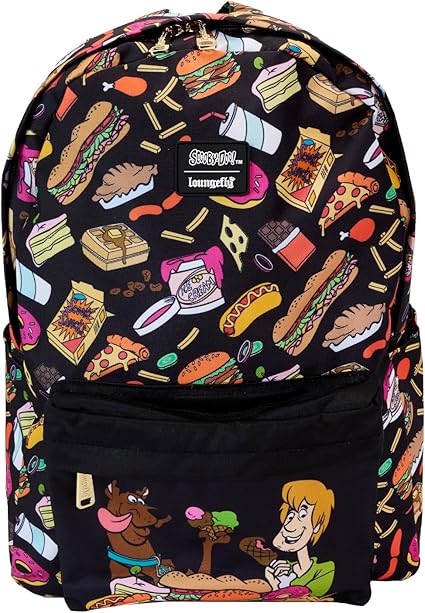 LOUNGEFLY Scooby-Doo Snacks All-Over Print Nylon Full-Size Backpack
