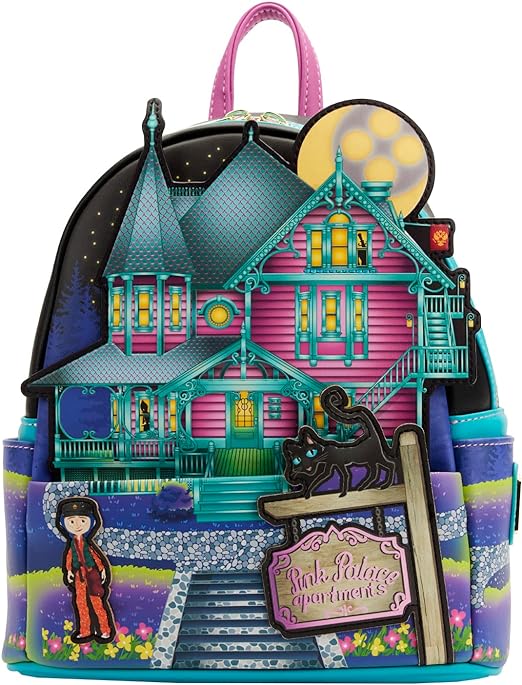 LOUNGEFLY Coraline Laika House Womens Double Strap Shoulder Bag Purse