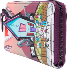 LOUNGEFLY Nickelodeon Invader Zim Secret Lair Zip Around Wallet