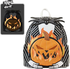 LOUNGEFLY Nightmare Before Christmas Jack Pumpkin Head Double Strap Shoulder Bag