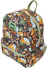 LOUNGEFLY Disney The Lion King 30th Anniversary Silhouette All-Over Print Canvas Square Mini Backpack