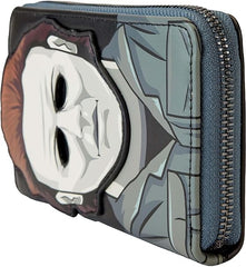 LOUNGEFLY Halloween Michael Myers Mask Cosplay Zip-Around Wallet
