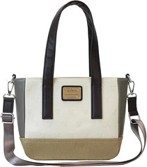LOUNGEFLY Disney Mickey and Friends Faux Leather and Canvas Mini Tote Bag