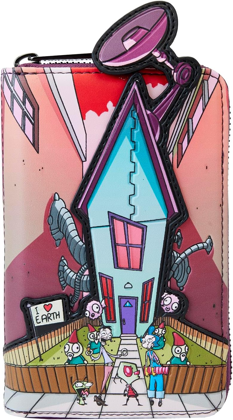LOUNGEFLY Nickelodeon Invader Zim Secret Lair Zip Around Wallet