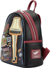LOUNGEFLY A Christmas Story Leg Lamp Mini Backpack: Glowing Holiday Cheer!