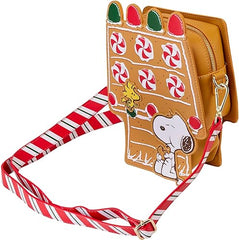 Loungefly Peanuts Snoopy Gingerbread House Figural Crossbody Bag