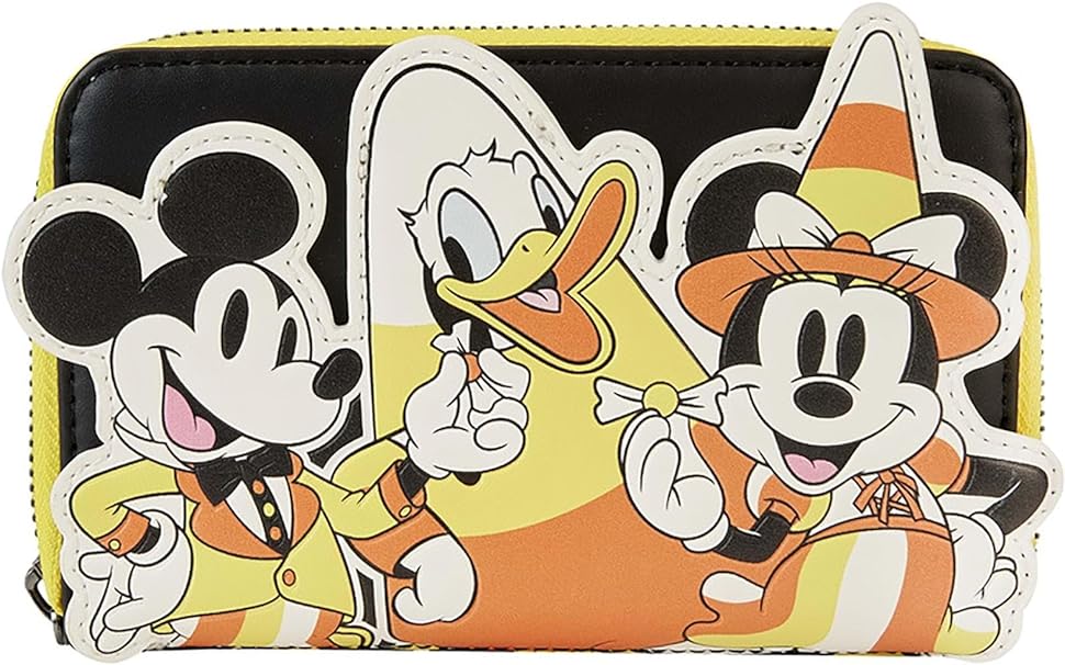 LOUNGEFLY Disney Mickey and Friends Candy Corn Zip Around Wallet