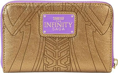 LOUNGEFLY Marvel Thanos Gauntlet Metallic Zip Around Wallet