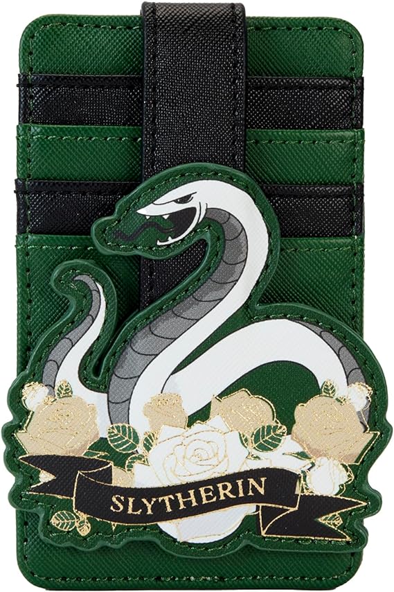 LOUNGEFLY WB Harry Potter Slytherin House Tattoo Card Holder