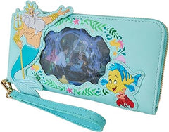 LOUNGEFLY The Little Mermaid Ariel Princess Lenticular Zip Around Wallet