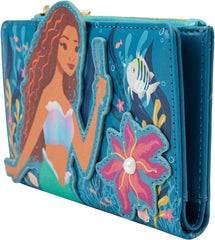 LOUNGEFLY Disney Little Mermaid Ariel Live Action Flap Wallet