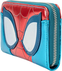 LOUNGEFLY Marvel Metallic Spider-Man Zip Around Wallet