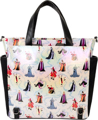 LOUNGEFLY Disney Villains AOP Convertible Backpack & Tote Bag