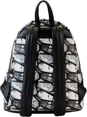 LOUNGEFLY Nightmare Before Christmas Xmas Coffin All over Print Mini Backpack: Spooky Holiday Style!