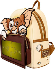 LOUNGEFLY Gremlins 40th Anniversary Gizmo Mogwai Box Mini Backpack