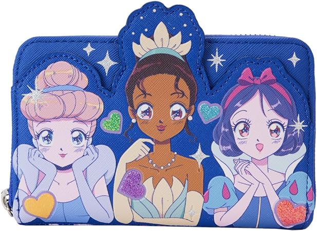 LOUNGEFLY Disney Princess Manga Style Zip Around Wallet
