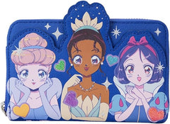 LOUNGEFLY Disney Princess Manga Style Zip Around Wallet