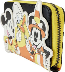 LOUNGEFLY Disney Mickey and Friends Candy Corn Zip Around Wallet