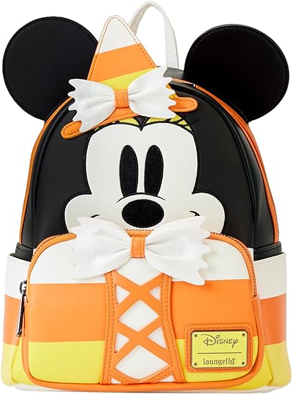 Loungefly Disney Candy Corn Minnie Cosplay Glow in Mini Backpack