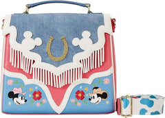 Loungefly Disney Western Mickey and Minnie Crossbody Bag