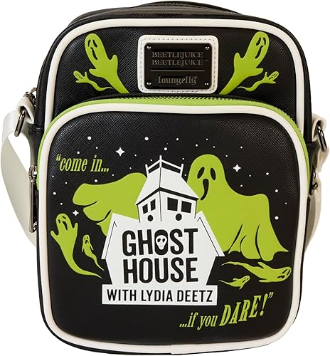 LOUNGEFLY Beetlejuice Beetlejuice Ghost House Glow Crossbody Bag