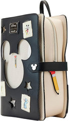 LOUNGEFLY Disney 100th Anniversary Sketchbook Pin Trader Backpack