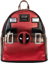 LOUNGEFLY Marvel Metallic Deadpool Cosplay Mini Backpack