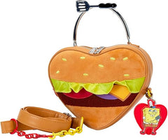 Loungefly Nickelodeon Spongebob Krabby Patty Plush Crossbody Bag