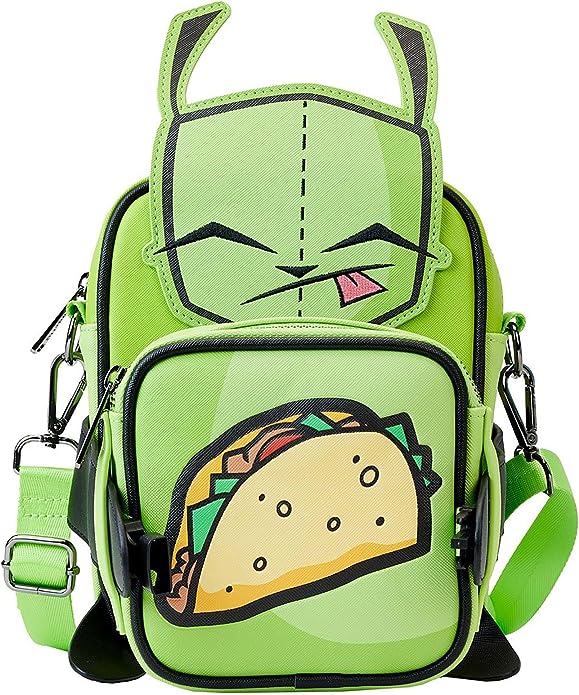 LOUNGEFLY Nickelodeon Invader Zim Gir Crossbuddy Purse
