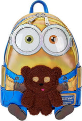 LOUNGEFLY Despicable Me Minions Bob Iridescent Cosplay Mini Backpack, Small