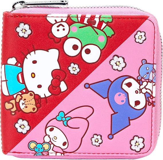 LOUNGEFLY Sanrio Hello Kitty & Friends Color Block Zip Around Wallet