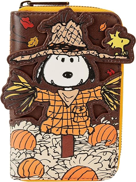 LOUNGEFLY Peanuts Snoopy Scarecrow Cosplay Zip-Around Wallet