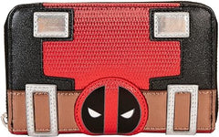 Loungefly Marvel Deadpool Metallic Collection Cosplay Zip