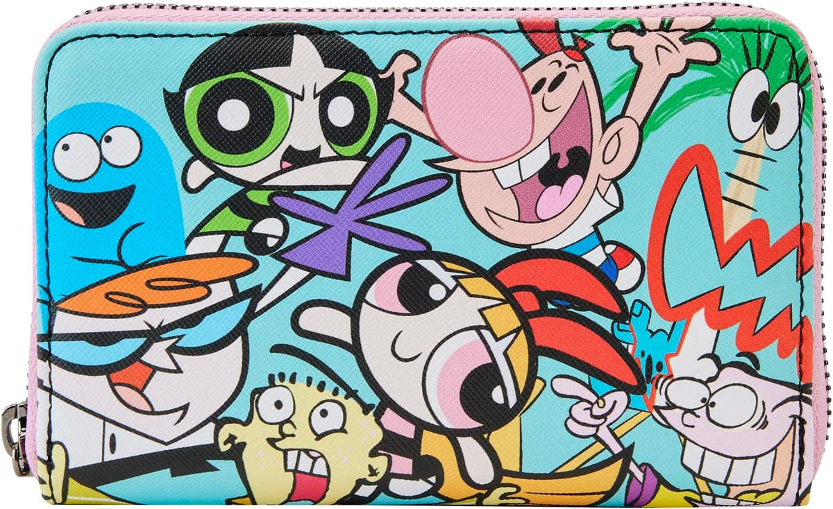 LOUNGEFLY Cartoon Network Retro Collage Zip Around Wallet