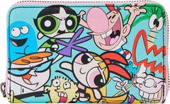 LOUNGEFLY Cartoon Network Retro Collage Zip Around Wallet