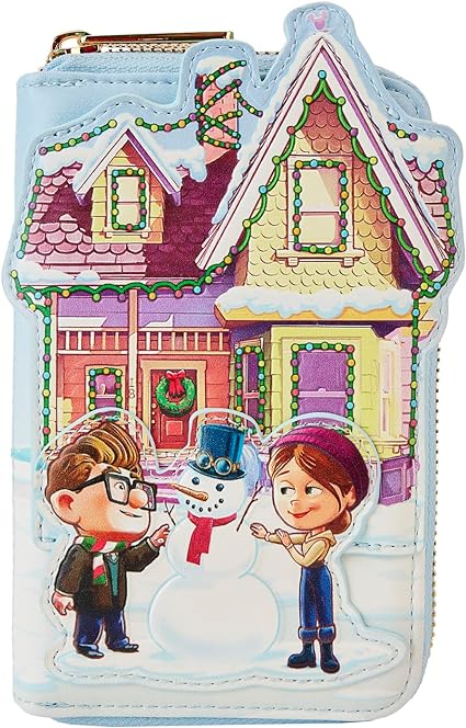 Loungefly Disney Pixar Up House Holiday Zip Around Wallet