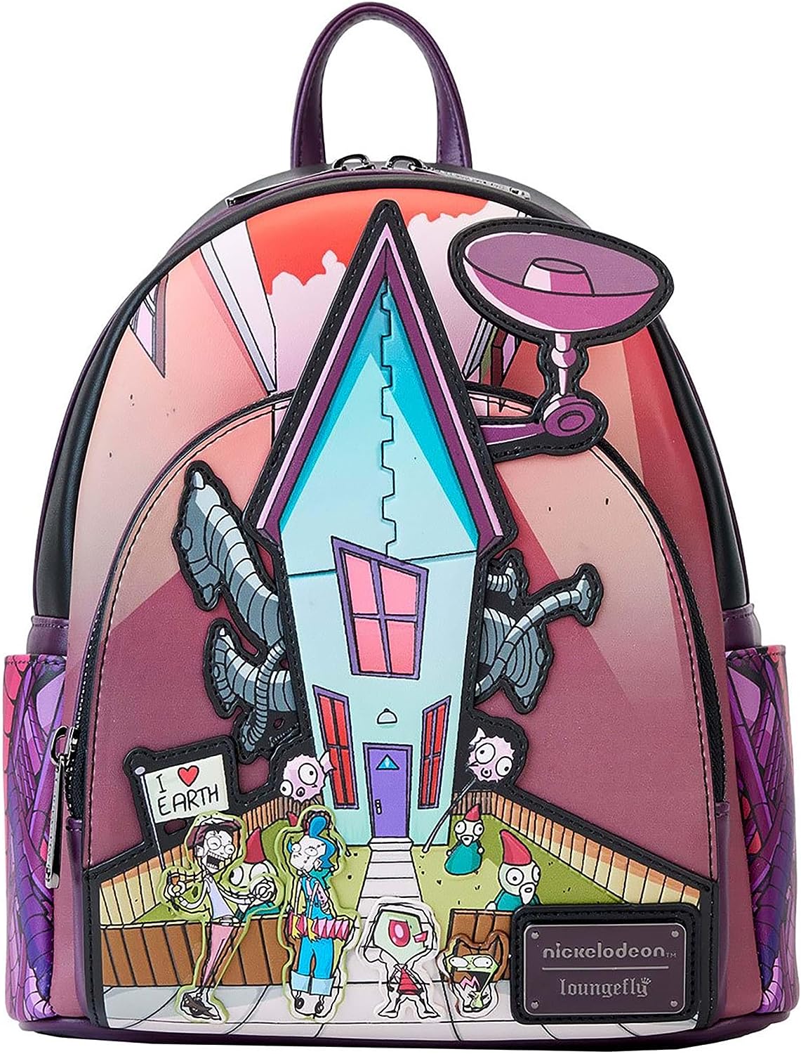 LOUNGEFLY Nickelodeon Invader Zim Secret Lair Mini Backpack