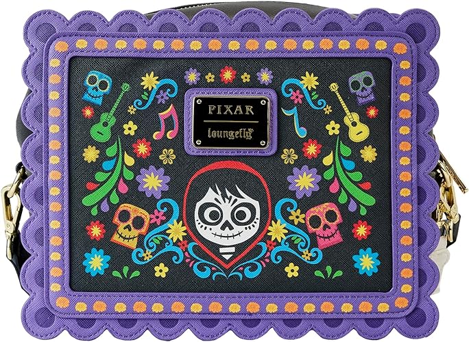 LOUNGEFLY Coco Miguel Calavera Floral Skull Crossbody Bag