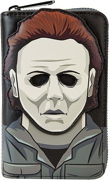 LOUNGEFLY Halloween Michael Myers Mask Cosplay Zip-Around Wallet