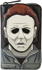 LOUNGEFLY Halloween Michael Myers Mask Cosplay Zip-Around Wallet