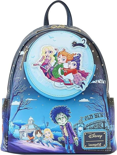 LOUNGEFLY Hocus Pocus Poster Glow Double Strap Shoulder Bag