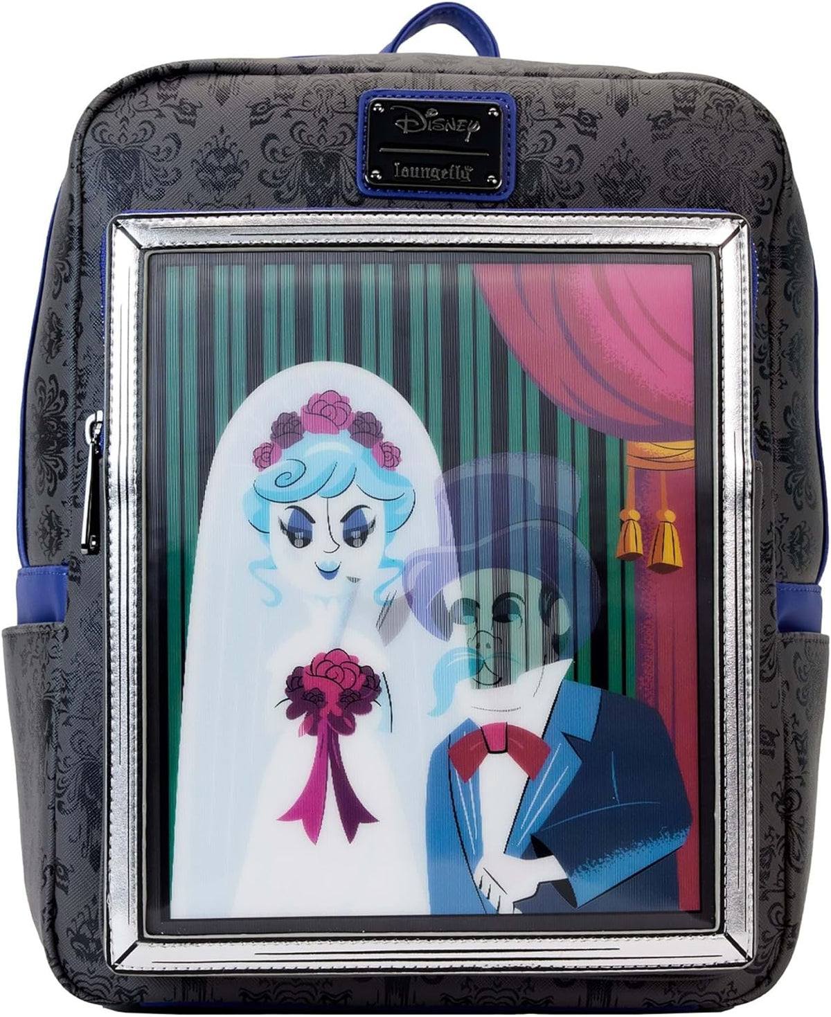 LOUNGEFLY Disney Haunted Mansion The Black Widow Bride Portrait Lenticular Backpack