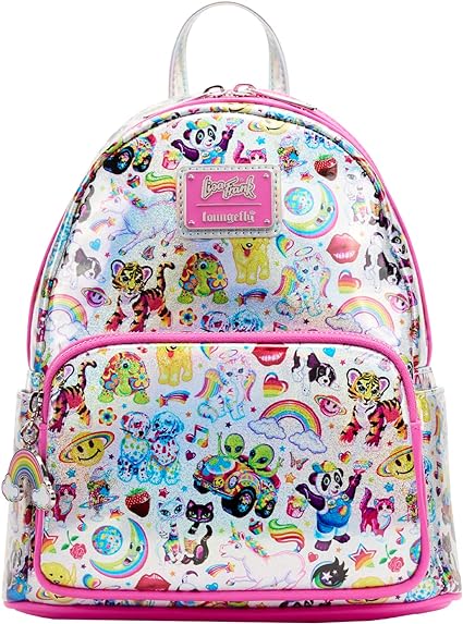 LOUNGEFLY Lisa Frank AOP Iridescent Mini Backpack