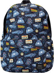 Loungefly Universal Back to The Future 40th Anniversary Nylon Backpack