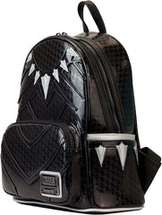 LOUNGEFLY Marvel Shine Black Panther Cosplay Mini Backpack Womens Double Strap Shoulder Bag Purse