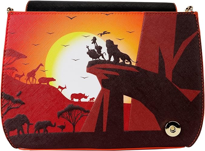 LOUNGEFLY Disney The Lion King 30th Anniversary Pride Rock Silhouette Crossbody Bag