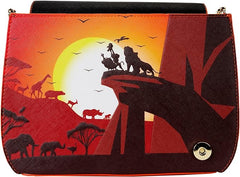 LOUNGEFLY Disney The Lion King 30th Anniversary Pride Rock Silhouette Crossbody Bag