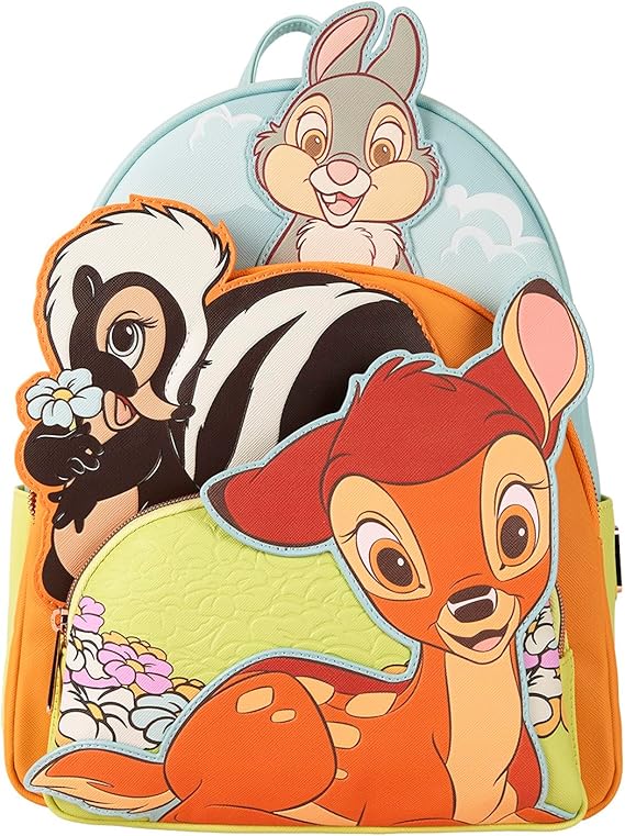 LOUNGFLY Disney Bambi Triple Pocket Mini Backpack